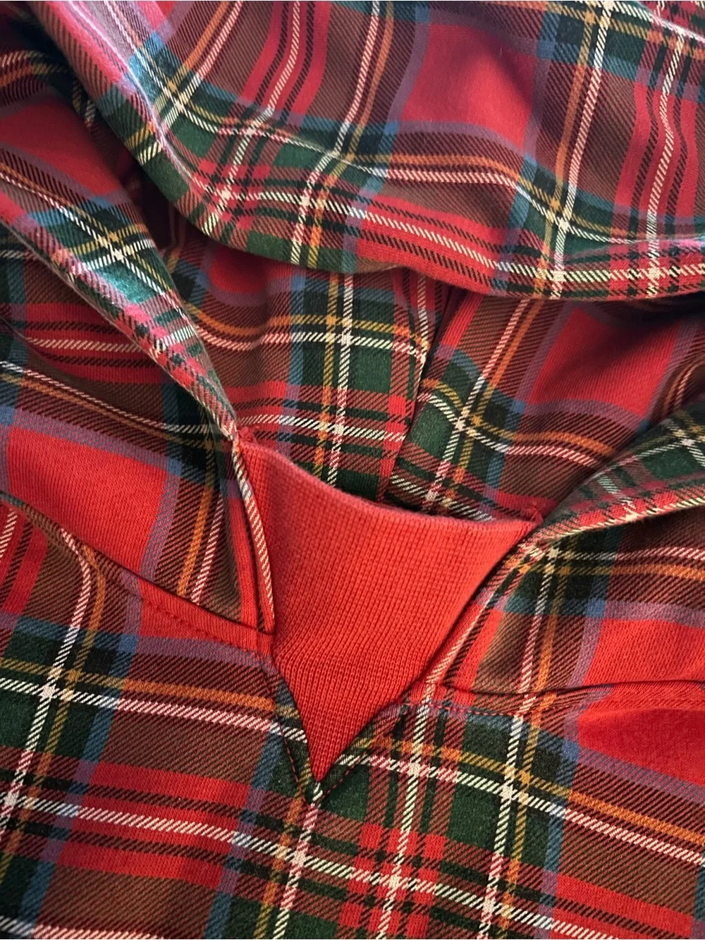 GAP Teen size 18-20 Red Plaid Hooded Sweatshirt